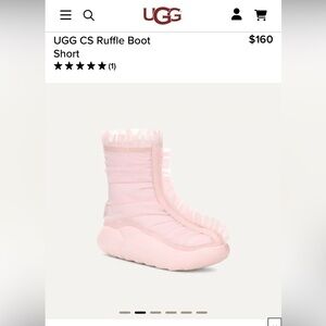 Ugg CS ruffle boot short seashell pink